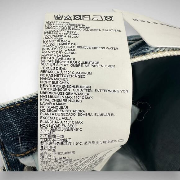 Maison Margiela‎ Straight Fit Punch Hole Detail Denim Jeans Size 2 US IT 38 Chic - Picture 12 of 16